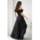 Rochie lunga neagra cu umerii goi vaporoasa Katiya Rochie lunga neagra cu umerii goi vaporoasa Katiya 3 - dyandra.ro