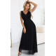 Rochie eleganta lunga neagra din brocard vaporoasa petrecuta Melania Rochie eleganta lunga neagra din brocard vaporoasa petrecuta Melania 2 - dyandra.ro