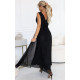 Rochie eleganta lunga neagra din brocard vaporoasa petrecuta Melania Rochie eleganta lunga neagra din brocard vaporoasa petrecuta Melania 3 - dyandra.ro