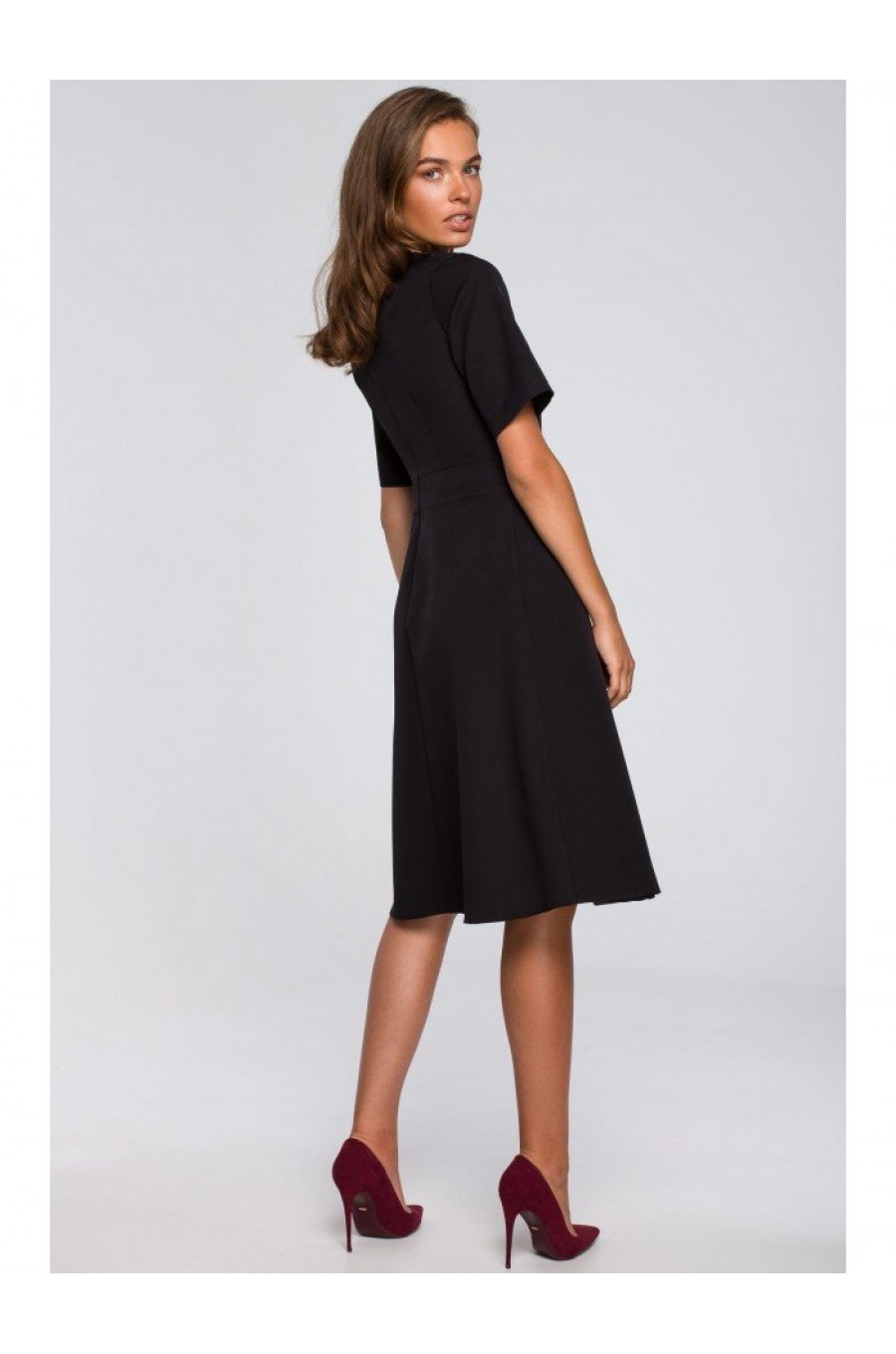 Rochie neagra midi Hullya Rochie neagra midi Hullya 2 - dyandra.ro