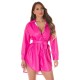Rochie tip camasa, scurta, piele eco, roz bombon, Fay Rochie tip camasa, scurta, piele eco, roz bombon, Fay 2 - dyandra.ro