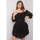 Rochie baby doll neagra cu volane vaporoasa Demyra1 Rochie baby doll neagra cu volane vaporoasa Demyra1 2 - dyandra.ro
