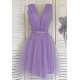 Rochie de ocazie scurta din tul lila lavanda baby doll Adelya Rochie de ocazie scurta din tul lila lavanda baby doll Adelya 2 - dyandra.ro