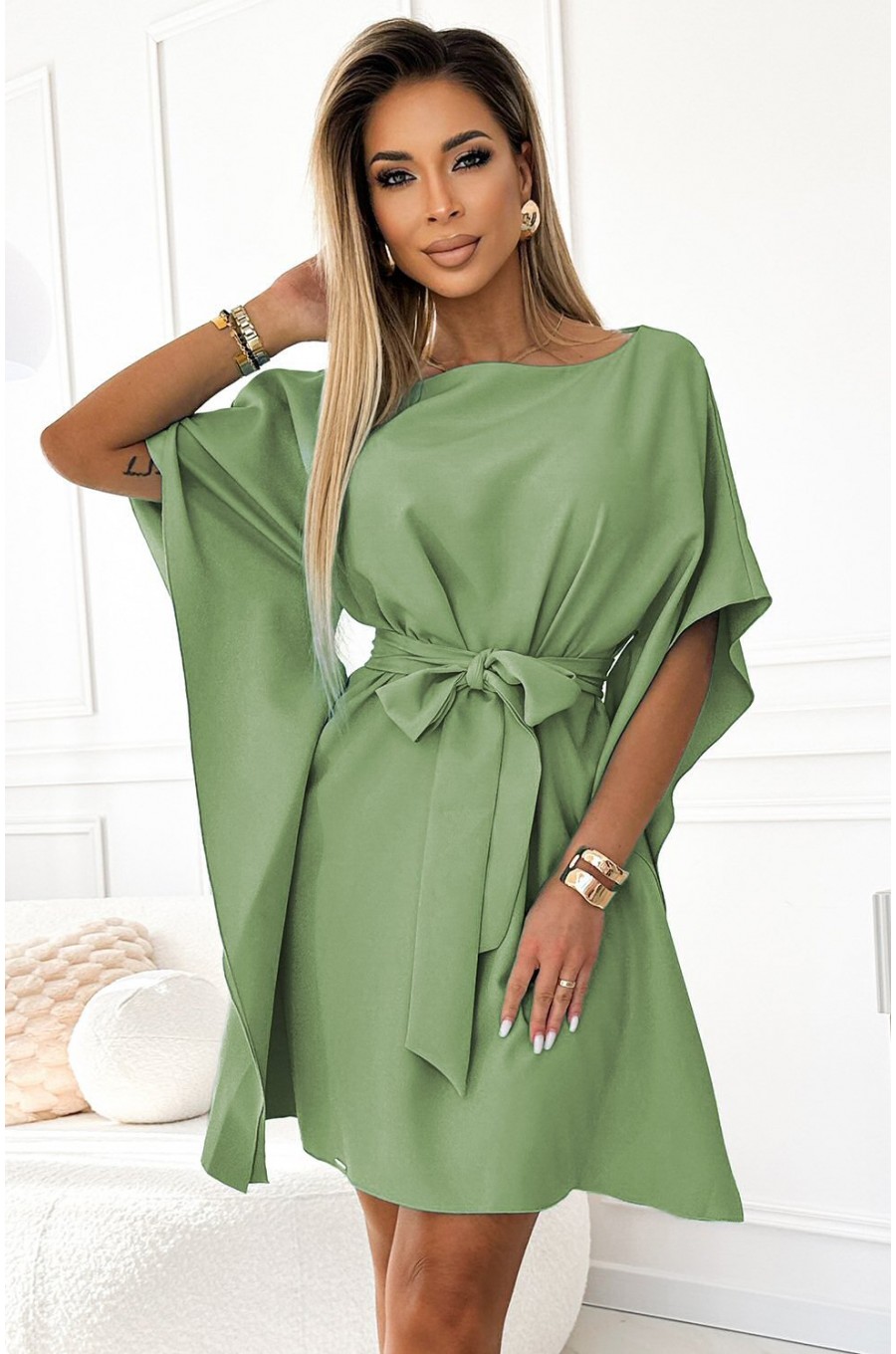 Rochie midi croi fluture kaki oversize Butterfly Rochie midi croi fluture kaki oversize Butterfly 1 - dyandra.ro