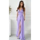 Rochie lunga din satin lila fluida Aleeza Rochie lunga din satin lila fluida Aleeza 2 - dyandra.ro