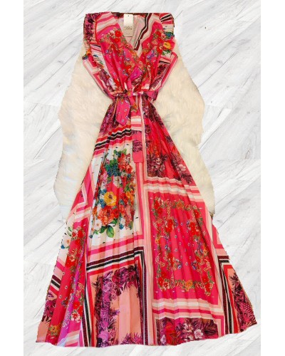 Rochie plisata multicolora Fleur Rochie plisata multicolora Fleur - dyandra.ro