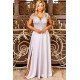 Rochie de cununie eleganta marime mare lunga dantela gri Arianza Rochie de cununie eleganta marime mare lunga dantela gri Arianza 2 - dyandra.ro