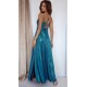 Rochie lunga verde turcoaz din glitter cu bust tip corset ValeriaLux Rochie lunga verde turcoaz din glitter cu bust tip corset ValeriaLux 4 - dyandra.ro