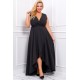 Rochie lunga neagra petrecuta asimetrica Gracia2 Rochie lunga neagra petrecuta asimetrica Gracia2 4 - dyandra.ro