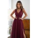 Rochie lunga din tulle si vascoza burgundy, vaporoasa, Andreea Rochie lunga din tulle si vascoza burgundy, vaporoasa, Andreea 4 - dyandra.ro