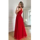 Rochie lunga rosie vaporoasa din tulle si vascoza Andreea Rochie lunga rosie vaporoasa din tulle si vascoza Andreea 3 - dyandra.ro