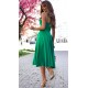 Rochie midi verde tip baby doll din bumbac retro in clos TifaniW3 Rochie midi verde tip baby doll din bumbac retro in clos TifaniW3 3 - dyandra.ro