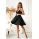 Rochie baby doll scurta din brocard neagra cu bust tip corset Rosalynn Rochie baby doll scurta din brocard neagra cu bust tip corset Rosalynn 2 - dyandra.ro