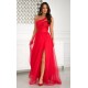 Rochie de nasa lunga rosie cu tulle si paiete Louanna Rochie de nasa lunga rosie cu tulle si paiete Louanna 2 - dyandra.ro