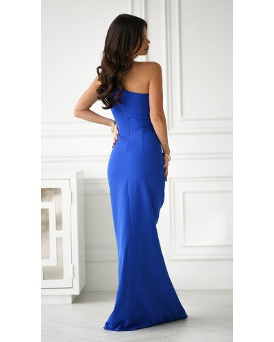 Rochie de ocazie lunga albastra cu paiete pe bust Extravaganza - dyandra.ro