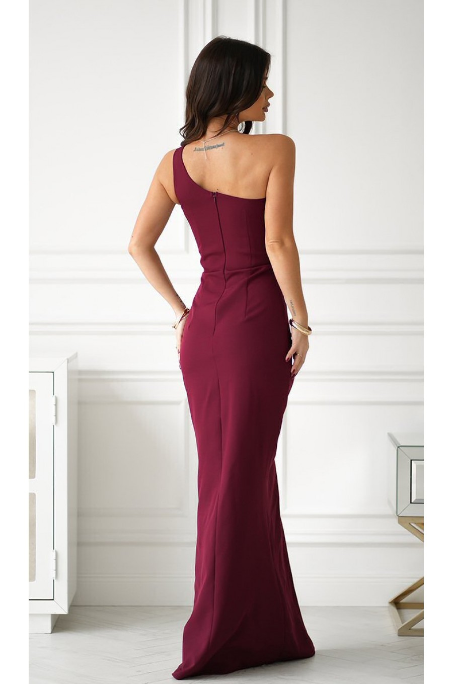 Rochie de ocazie lunga burgundy cu paiete pe bust Extravaganza Rochie de ocazie lunga burgundy cu paiete pe bust Extravaganza 2 - dyandra.ro