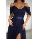 Rochie de ocazie lunga din tulle bleumarin navy vaporoasa cu umerii goi FloraY Rochie de ocazie lunga din tulle bleumarin navy vaporoasa cu umerii goi FloraY 4 - dyandra.ro