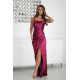 Rochie eleganta lunga din satin burgundy mulata Maya 2 - dyandra.ro