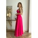 Rochie lunga din satin roz fucsia Aleeza Rochie lunga din satin roz fucsia Aleeza 3 - dyandra.ro