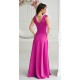 Rochie lunga roz fucsia din vascoza Andra Rochie lunga roz fucsia din vascoza Andra 3 - dyandra.ro