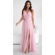 Rochie eleganta lunga roz prafuit din tulle cu floare decorativa vaporoasa Dyandra 7 - dyandra.ro