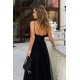 Rochie eleganta lunga neagra din tulle si dantela vaporoasa Isadora Rochie eleganta lunga neagra din tulle si dantela vaporoasa Isadora 5 - dyandra.ro