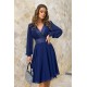 Rochie scurta din vascoza bleumarin cu maneca lunga vaporoasa Hermosa Rochie scurta din vascoza bleumarin cu maneca lunga vaporoasa Hermosa 4 - dyandra.ro