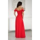 Rochie lunga rosie cu umerii goi vaporoasa Katiya Rochie lunga rosie cu umerii goi vaporoasa Katiya 3 - dyandra.ro
