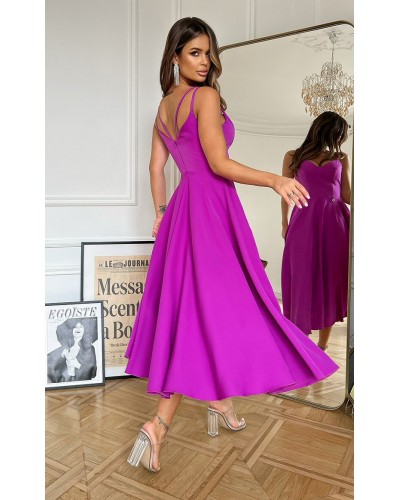 Rochie midi in clos mov bishop retro Fabiola Rochie midi in clos mov bishop retro Fabiola - dyandra.ro