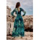 Rochie de vara lunga din voal verde vaporoasa cu maneca lunga Anamaria Rochie de vara lunga din voal verde vaporoasa cu maneca lunga Anamaria 4 - dyandra.ro