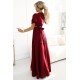 Rochie eleganta lunga burgundy vaporoasa petrecuta Kasandra Rochie eleganta lunga burgundy vaporoasa petrecuta Kasandra 3 - dyandra.ro
