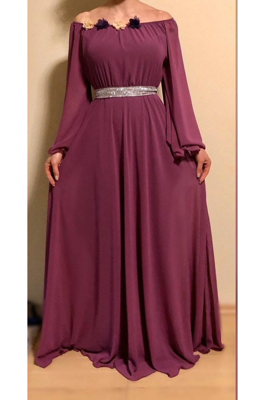 Rochie eleganta lunga de ocazie voal mov FairyTale Rochie eleganta lunga de ocazie voal mov FairyTale 1 - dyandra.ro