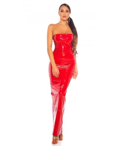Rochie lunga rosie din latex Lizzy Rochie lunga rosie din latex Lizzy - dyandra.ro