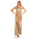 Rochie lunga aurie mulata cu umerii goi Beauty 2 - dyandra.ro