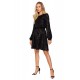 Rochie midi, paiete, neagra, cu maneca lunga, Naomi Rochie midi, paiete, neagra, cu maneca lunga, Naomi 2 - dyandra.ro