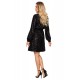Rochie midi, paiete, neagra, cu maneca lunga, Naomi Rochie midi, paiete, neagra, cu maneca lunga, Naomi 3 - dyandra.ro