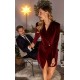 Rochie scurta din catifea burgundy tip blazer Janinne Rochie scurta din catifea burgundy tip blazer Janinne 5 - dyandra.ro