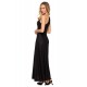 Rochie de seara, lunga, glitter, neagra, cu umerii goi, Ignacia 3 - dyandra.ro