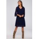 Rochie midi din chiffon bleumarin vaporoasa Rocio Rochie midi din chiffon bleumarin vaporoasa Rocio 2 - dyandra.ro