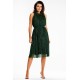 Rochie midi verde cu glitter cu guler halter Taylor 4 - dyandra.ro