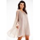 Rochie scurta din glitter bej cu maneca lunga Kyelle2 Rochie scurta din glitter bej cu maneca lunga Kyelle2 2 - dyandra.ro