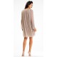 Rochie scurta din glitter bej cu maneca lunga Kyelle2 Rochie scurta din glitter bej cu maneca lunga Kyelle2 4 - dyandra.ro
