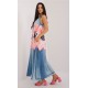 Rochie oversize lunga, din vascoza, bleu cu flori, vaporoasa, Ananke Rochie oversize lunga, din vascoza, bleu cu flori, vaporoasa, Ananke 3 - dyandra.ro