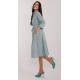 Rochie midi tip camasa verde cu maneca trei sferturi Saila Rochie midi tip camasa verde cu maneca trei sferturi Saila 3 - dyandra.ro