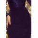 Rochie midi mulata din dantela bleumarin cu maneca lunga Tina  4 - dyandra.ro