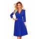 Rochie midi albastra plisata cu volane Angel Rochie midi albastra plisata cu volane Angel 2 - dyandra.ro