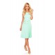 Rochie de vara verde menta midi plisata Karima Rochie de vara verde menta midi plisata Karima 4 - dyandra.ro