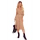 Rochie midi bej tricotata cu maneca lunga Danyela Rochie midi bej tricotata cu maneca lunga Danyela 4 - dyandra.ro