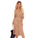 Rochie midi bej tricotata cu maneca lunga Danyela Rochie midi bej tricotata cu maneca lunga Danyela 5 - dyandra.ro
