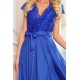 Rochie scurta albastra cu dantela Vivian 4 - dyandra.ro